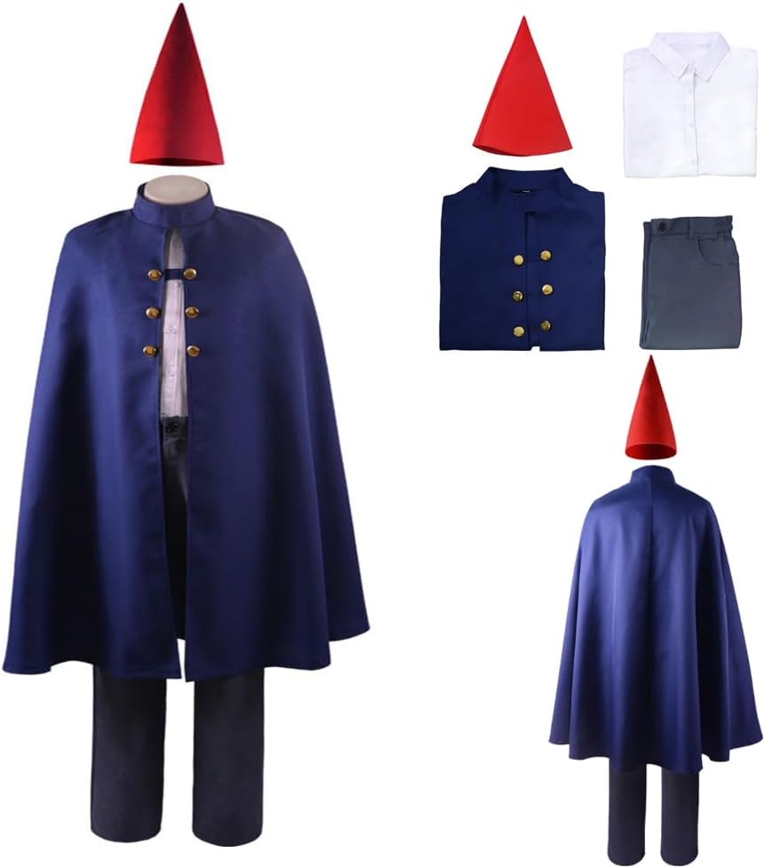 Cos-AnimeflyWirt Costume Anime Cosplay Wirt Cape Cloak Uniform Suit Hat Full Set Halloween Outfit