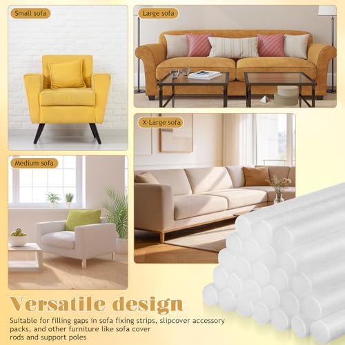 BUTIFULSIC 25個入り家具カバーグリップ ソファ用スリップカバーグリップ 柔らかく変形に強いフォーム素材 ソファカバーホルダーロッド 家庭用インテリア向け滑り止めアクセサリー [2]