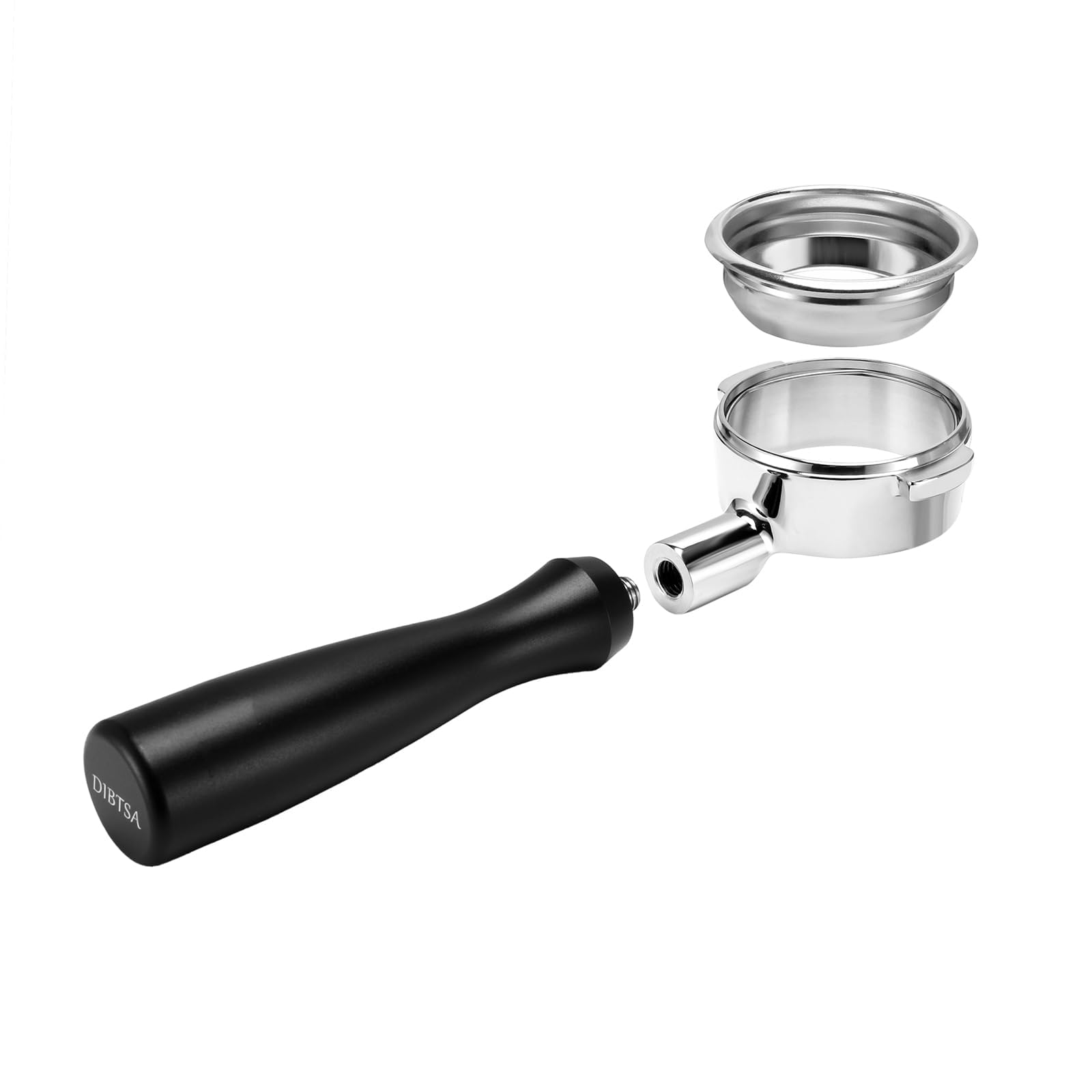 Bodenloser Siebträger 58mm,FüR Kompatibel mit E61-Brühgruppe, Flair 58, ECM, Rocket, Sanremo, Synesso, Slayer Ersatzteile für Espressomaschinen,Griff Aus Eloxiertem Aluminium