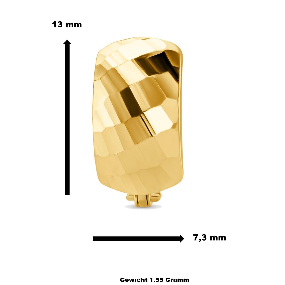14 Karat 585 Gold Ohrringe Creolen Gelbgold Glänzend Ohrschmuck – EP03