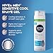 NIVEA MEN Sensitive Cool Shave Gel for Sensitive Skin, Alcohol Free Shaving Gel with Chamomile Extract, 7 Oz Can, Pack of 3