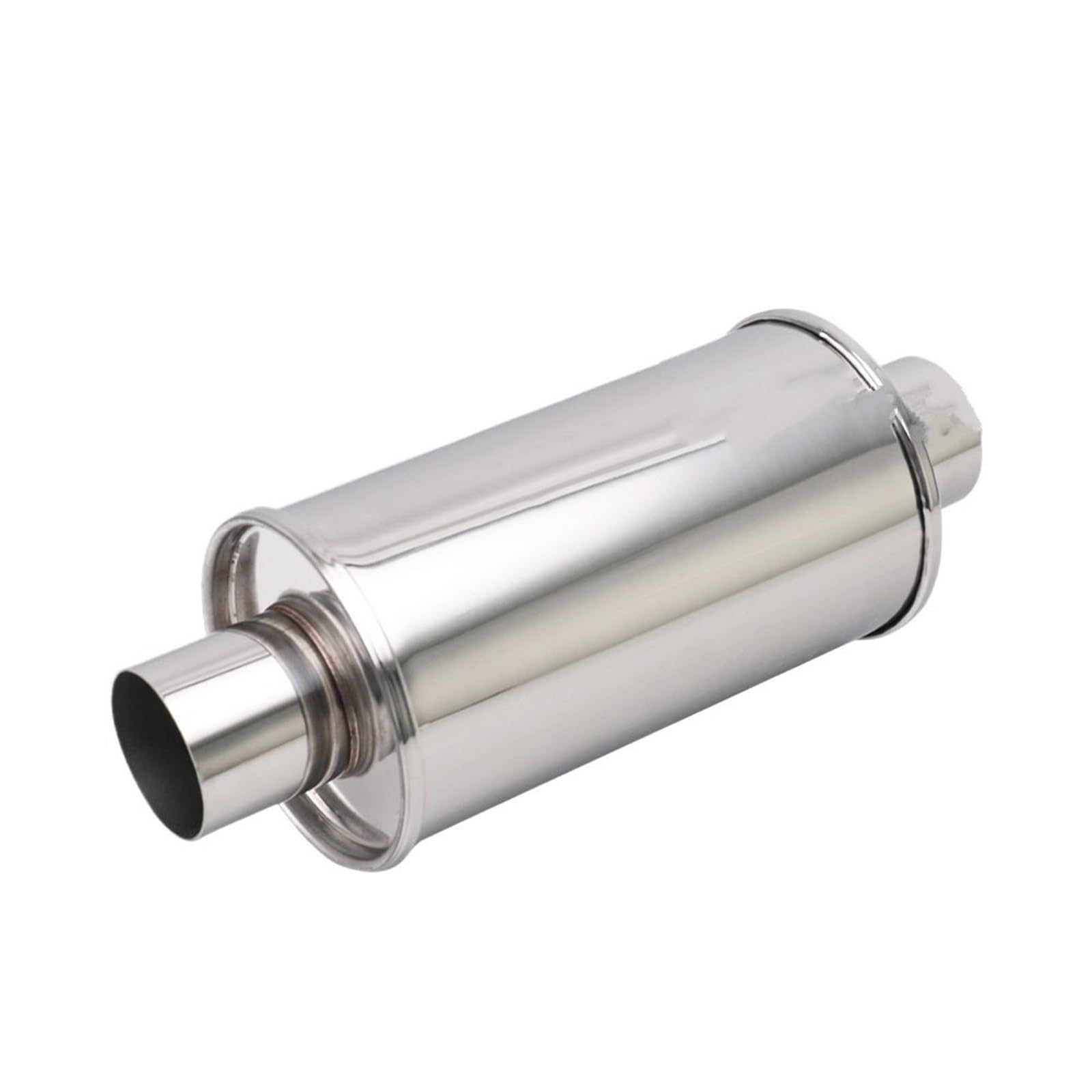 Car Silencer Średnica rury wydechowej samochodu 63 mm Wlot 127 Korpus Tłumik rezonatora wydechu ze stali nierdzewnej