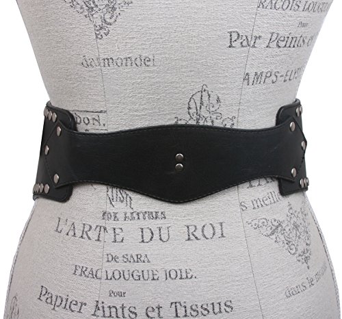 Ladies Wide Nail Head Studded Fashion Belt3