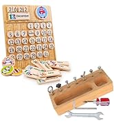 ZEAYEA Montessori Screwdriver Board Set - Wooden Fine Motor Skills Toys For Kids 3+ Years With Storage Bag