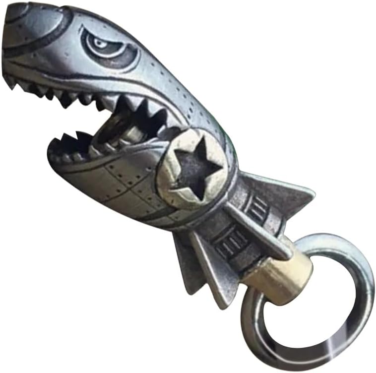 DsadrwqShark Rocket Bomb Keychain Cool Bombs Keychains Funny Keychain for Men Car Keychainkey Rings Pendant Unique Backpack Accessories