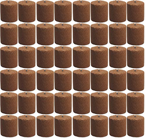 Preisvergleich Produktbild 48x Holzspäne Brennelemente für Gartenfackel Feuerschale Feuersäule 8,5cm