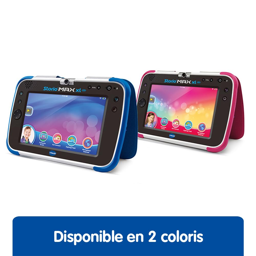 VTech - Storio Max XL 2.0 Bleue, Tablette Enfants Tactile, Éducative et Sécurisée avec Grand Écran Couleur, WiFi, Android, Appareil Photo, Cadeau Enfant de 3 Ans à 11 Ans - Contenu en Français