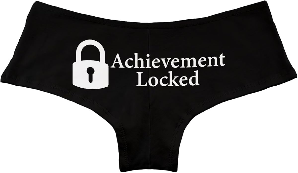 Achievement Locked Parody Game Funny Women's Boyshort Underwear Panties : Clothing, Shoes & Jewelry