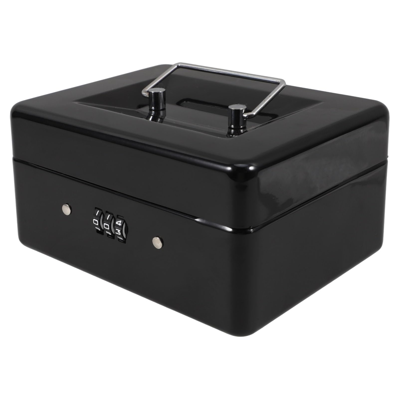 Coffre-fort petit format en métal noir MAGICLULU pour argent - 8