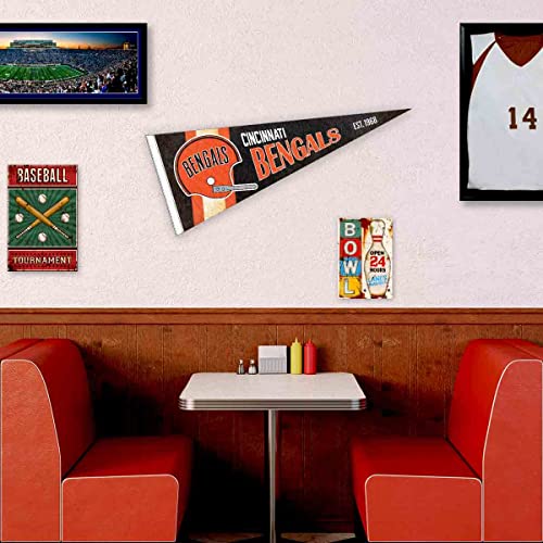 Cincinnati Bengals throwback vintage retro pennant flag drapeau nfl collection