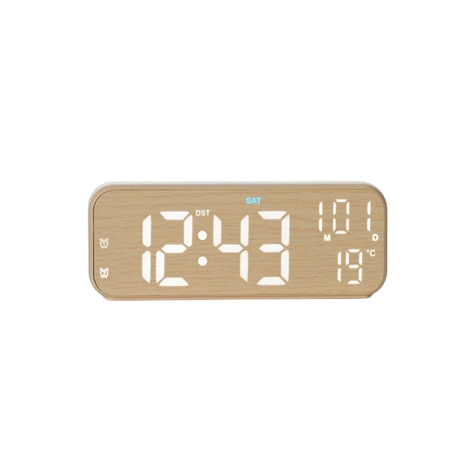 Whoasyst LED Digital Alarm Clock with 3 Brightness Dimmer Alarm Sound Electric Desk Clock for Bedroom Living Room Offices Bedside Clocks for Bedroom