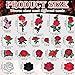 20pcs Rose Iron on Patches Flower Embroidery Patches Applique Valentines Patches for Clothes Hats Jeans Jacket