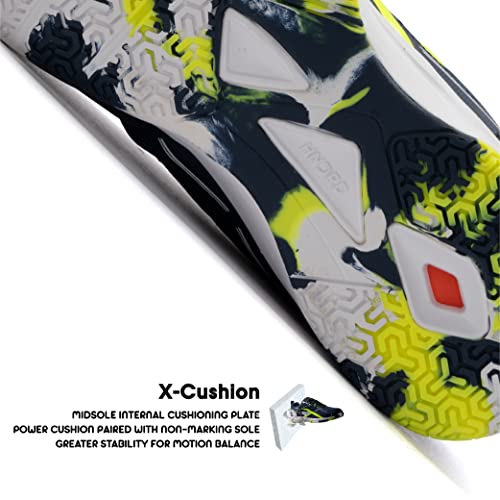 Image of Hundred XOOM Non-Marking Cushion Badminton Shoe (White /Black, 4UK)