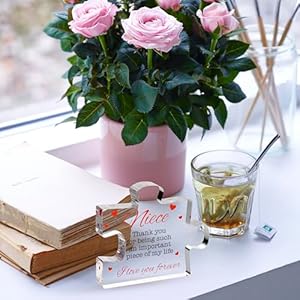 Velenti niece gifts acrylic block puzzle niece gift cute niece gifts from aunt uncle birthday christmas paperweights graduation niece gifts from auntie novelty gifts for nieces  urban country home decor