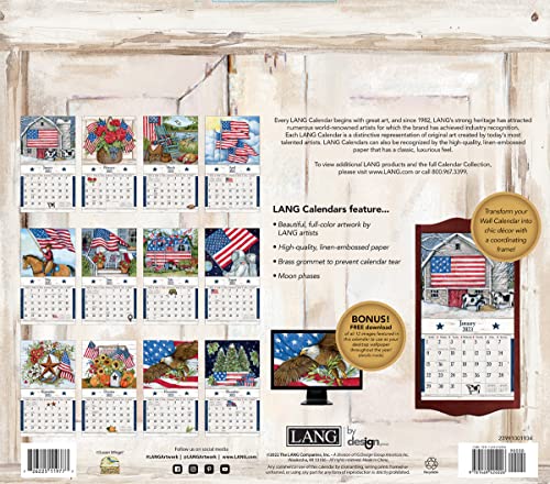 Langoldglory2023wallcalendar  Urban Country Home Decor Lang old glory 2023 wall calendar  urban country home decor