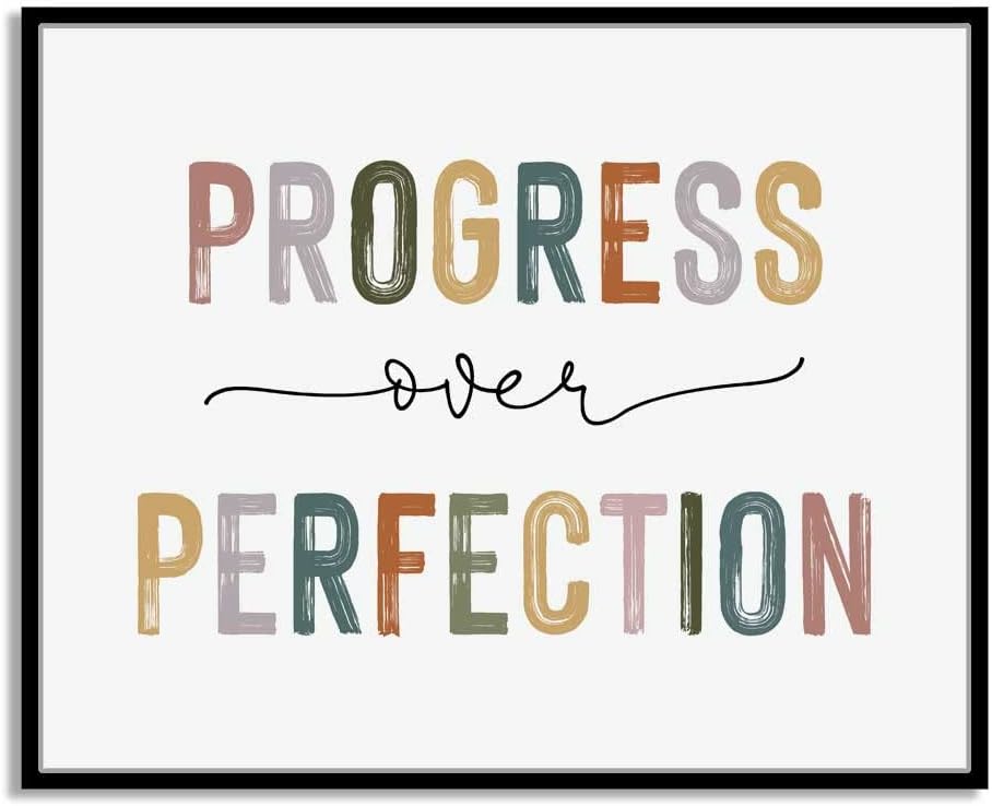 - Classroom Decor Posters for Kids Students, Progress Over Perfection Wall Art, Growth Mindset Poster for Classroom School Office Homeschool Kids Room Inspirational Teacher Decor (8 x 10 Inch, Unframed)