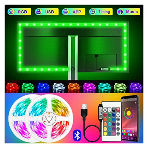 Bande lumineuse LED USB RVB de 10m avec contrôle Bluetooth et infrarouge