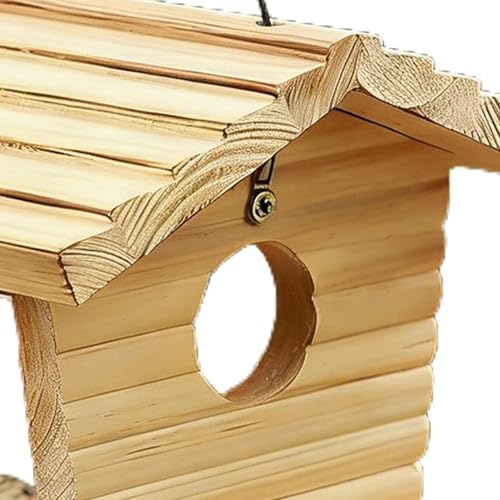 Mangeoire pour oiseaux résistant aux intempéries en bois de qualité supérieure - 7