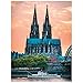 Produktbild Ideen mit Herz 5D Diamond Painting | Diamant Painting Set | 35 x 25 cm | Motivleinwand | runde Steinchen | inkl. Zubehör | Verschiedene Bilder zur Auswahl (Kölner Dom)