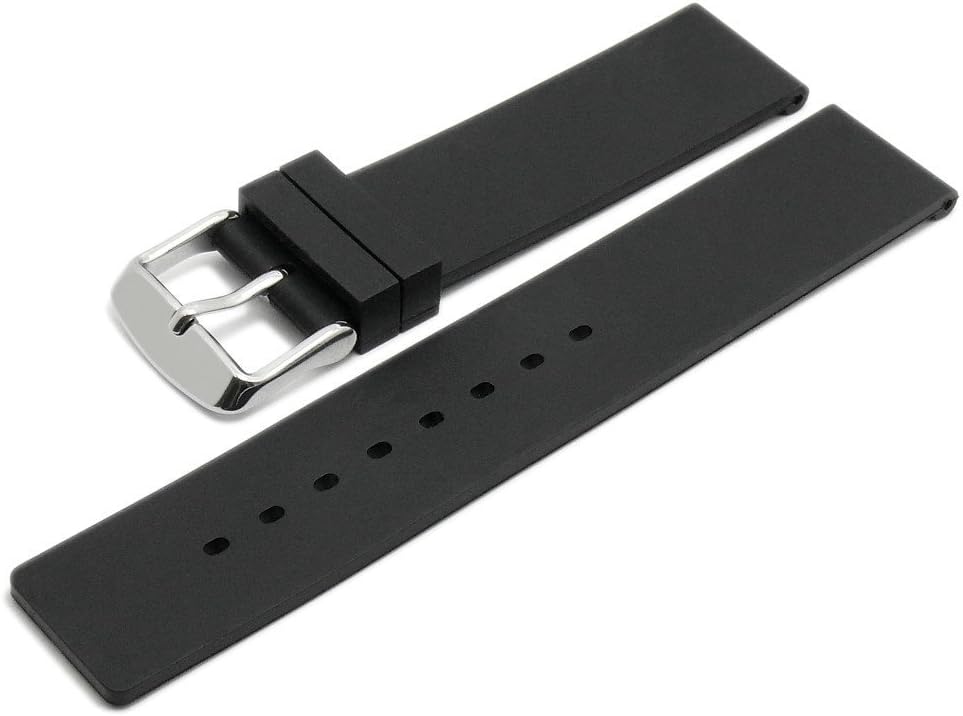 Meyhofer Coburg Watch Strap 24 mm Black Smooth Silicone Without Seam/On MYHEKKB217/24 mm/Black