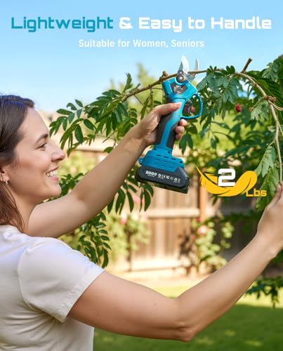 Image of SEESII Electric Pruning Shears+ 2 in 1 Cordless 8 inch Pole Saw & Mini Chainsaw