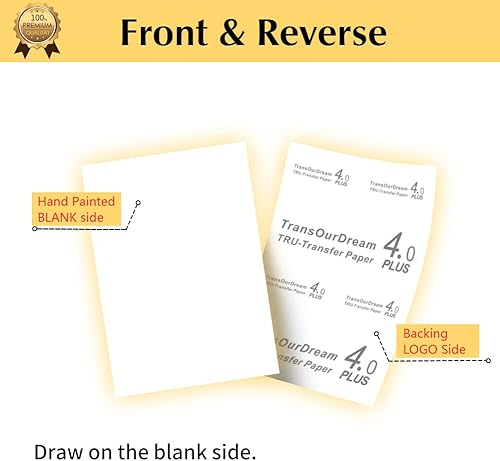 Miniatura 4 de TransOurDream Papel de transferencia de calor dibujable para camisetas (25 hojas de 8.5 x 11, oscuro 4.0), vinilo de transferencia de calor HTV