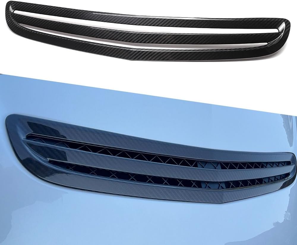 Dry Carbon Fiber Front Hood Vent Louver Cover for Integra Type S DE5 2024+,Front Hood Air Flow Intake Vent Trim Engine Scoop (Glossy Carbon)