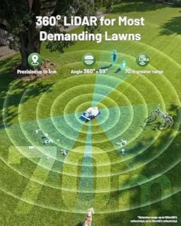 MAMMOTION LUBA 3 AWD 3000 Robotic Lawnmower without Boundary Cable for 3000㎡, 360° LiDAR + NetRTK+KI Vision Tri-Fusion Positioning, AWD for 80% Slopes