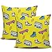 Fundas De Cojín Juego De 2 Zapatillas Vintage Radio Monopatín Y Patines Funda Cojin Almohada Resistente A La Decoloración Fundas De Cojín Cuadrado Suave Funda De Almohada para Silla Sofá Salón