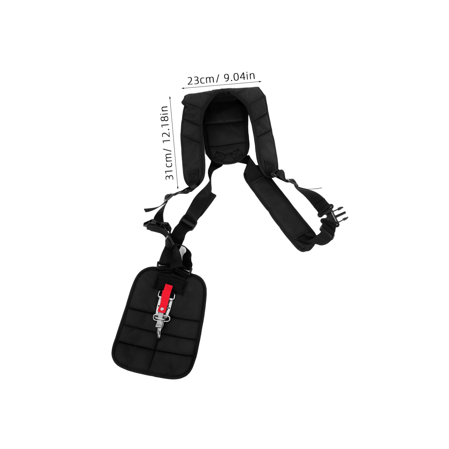 Abaodam Cinturón Recortador Doble Correa y Acolchado para Hombros para Uso Prolongado en Poda y Desbroce en Jardines y Terrenos 11 X 4.7 X 3.6 Pulgadas