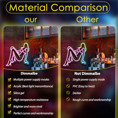 Image of Golden Hair Beauty Neon Sign Neon Sign Led Neon Lights for Wall Decor Dimmable for Bedroom Led Sign USB Powered for Christmas Thanksgiving Birthday Party Girls Gifts