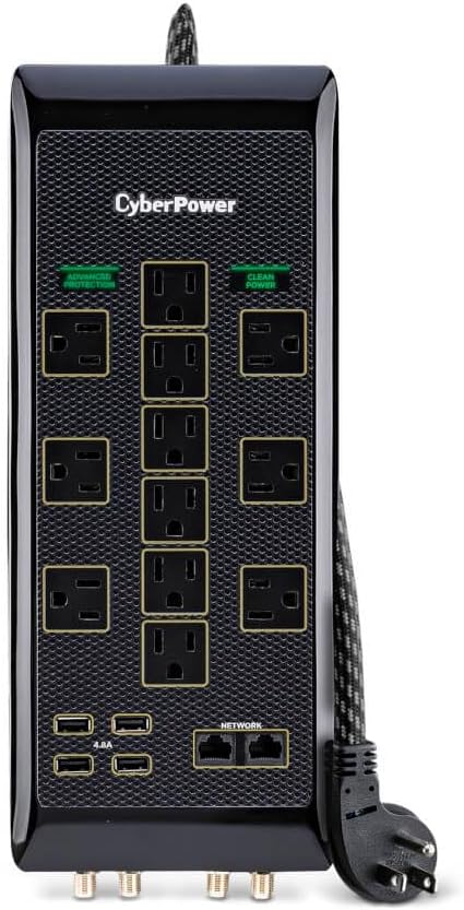 CyberPower PBJ5UC Advanced 12 Outlet Surge Protector with US
