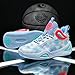 KIUSMETY Womens Mens Basketball Shoes High Top Fashion Volleyball Sneakers Breathable Lace Up Non Slip Sport Outdoor Shoe for Unisex Blue Size 10