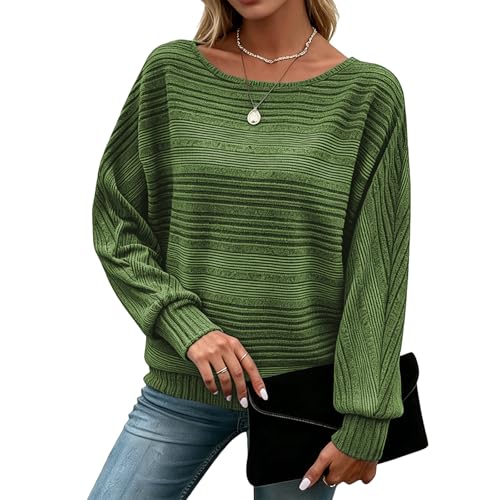 Image of Women's Batwing Tunic Tops, Long Sleeve Shirts Blouses, Business Casual Sweater for Office Work