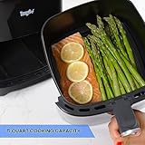 Total Chef 5 Quart Air Fryer - Aerogrill, Non-Stick Frying Basket, French Fry, Digital Touch Screen, 8 Presets, Freidora Eléctrica, Countertop Cooking Kitchen Appliance, Black