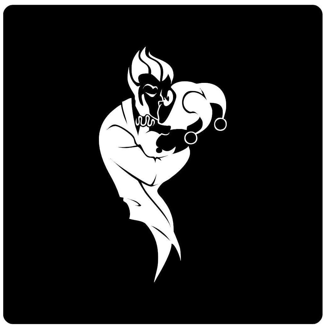 Amazon.com: Juego de 3 pegatinas de Batman Joker y Harley – Blanco –  Pegatina de vinilo gráfico para parachoques : Automotriz