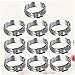 DOITOOL 10pcs Stainless Steel Single Ear Hose Clamps Drive Hose Clips for Gas Durable Resistant Pipe Fasteners for Automotive Industrial and Home Applications