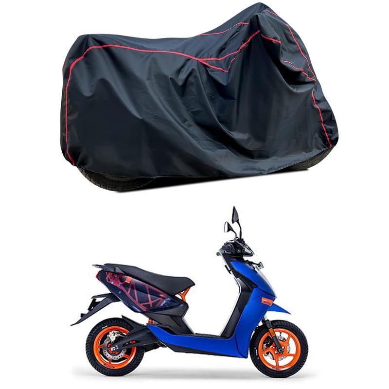 Image of Waterproof Scooter Cover Compatible with Ather 450 Apex Fabric UV Protection (Black)