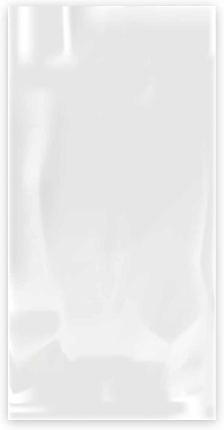 8NET - 2 x 4" (Case of 1000) 1 Mil Flat Open End Clear Food Grade LDPE Plastic Poly Bags - Lightweight - 100% Safe to Store Food and Medical Supplies