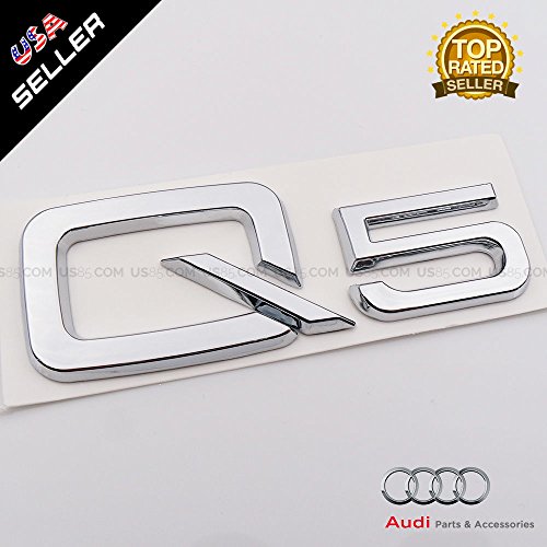 US85 OEM ABS Nameplate Q5 Chrome Emblem 3D Trunk Logo Badge Decoration