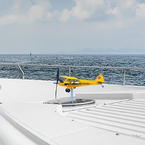 Miniatura 4 de Piper J3 Cub - Veleta de avión de metal 2023, hilandero de viento de avión, molino de viento de jardín, veleta para jardín, patio, césped,