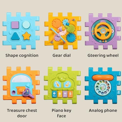 Image of StarAndDaisy Baby Toddler Activity Center Musical Multi Activity Cube for Kids, Infants -Play Learning Center Toy Interactive Educational, Skill Development House with Lights and Sounds