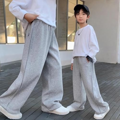 Boys Baggy Sweatpants Kids Toddler Wide Leg Sweat Pants Open Bottom Elastic Waist Athletic Workout Youth Trousers3