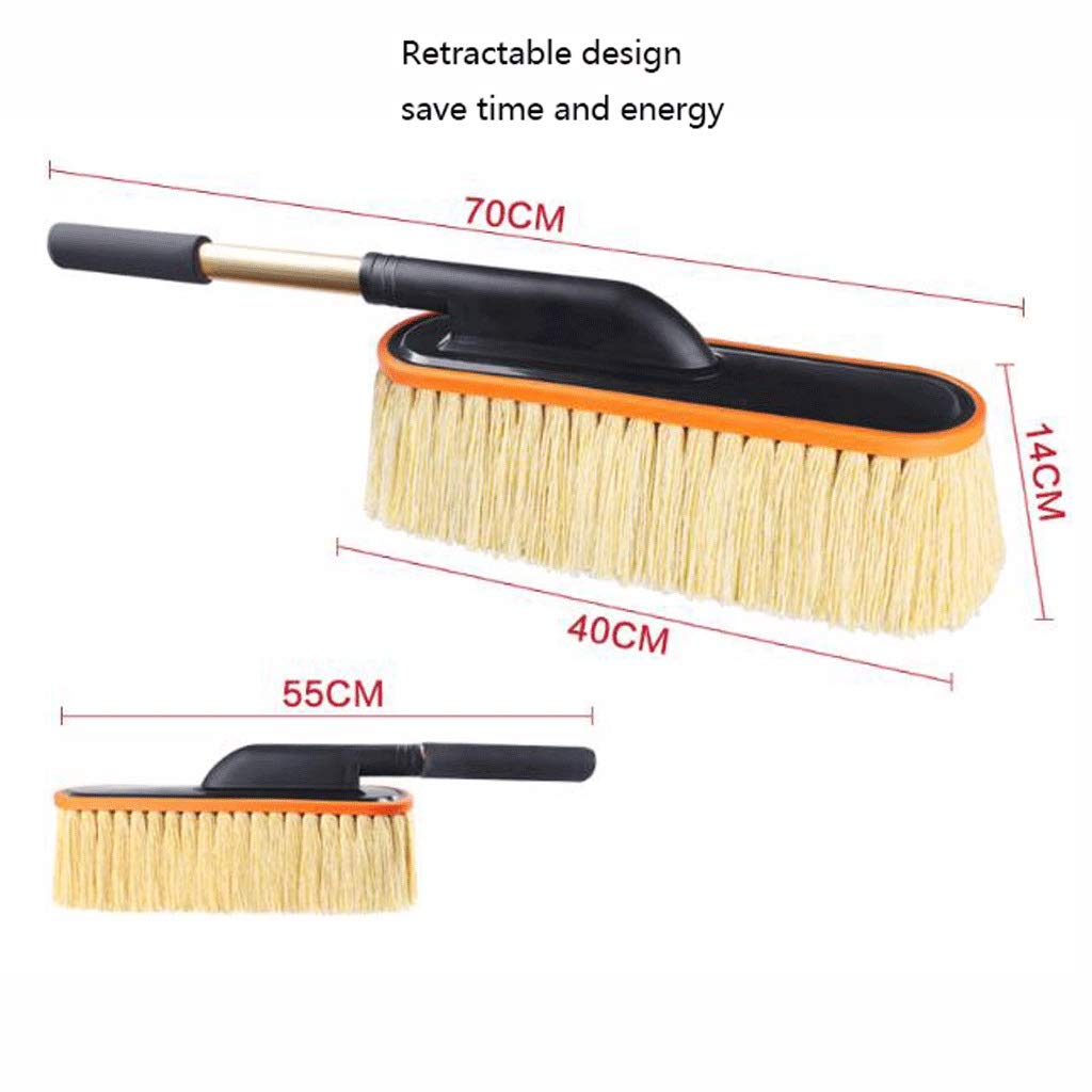 XMING Myjnia samochodowa MOP Specjalna szczotka szczotka Miękkie włosy Długa rękojeść Teleskopowy nie boli narzędzia do mycia samochodów samochodowych (Color : Nero)