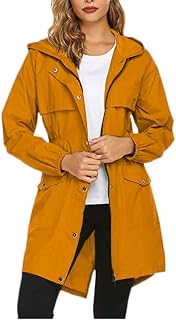Women Lightweight Raincoat Waterproof Trench Coat Windbreaker Hiking Rain Jacket Goosun Breathable Windproof Hooded Outdoor Trench Coats Hiking Long Rain Jacket Outwear