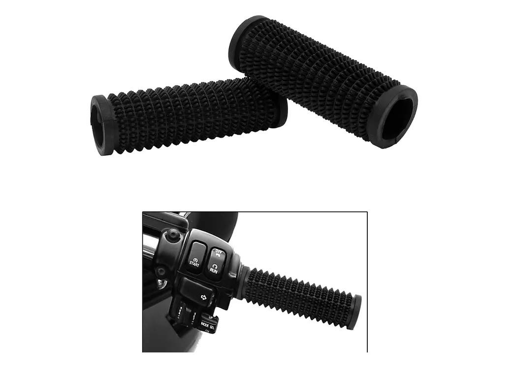 AUTONEST GC4 Bike Rubber Handle Grip Covers (Set of 2) (Black) for Honda Dream Yuga 1
