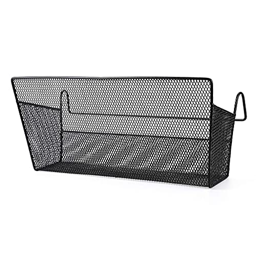SUMNACON 1 panier de rangement à suspendre pour dortoir, lit, bureau, école, lit superposé (noir)