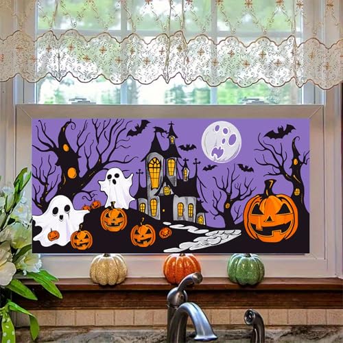Vinilo Decorativo Halloween Fantasma Arcoíris 39.3x17.7 Pulgadas miniatura 6
