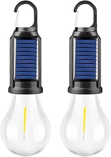 DYROX Solar Powered Rechargeable Emergency Light Bulb | Portable Waterproof Hanging Camping Lantern with 3 Modes & USB Cha... Price In India