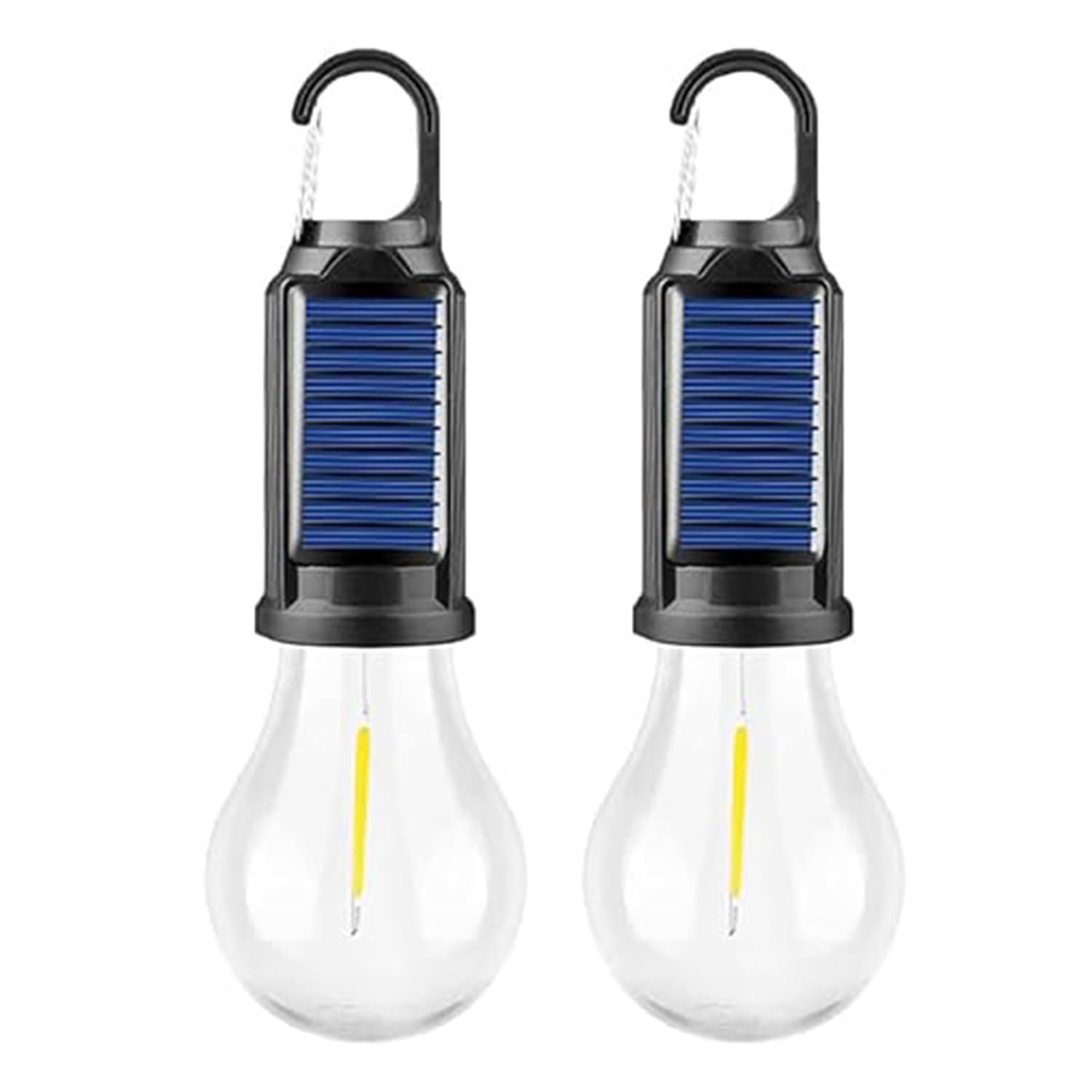 DYROX Solar Powered Rechargeable Emergency Light Bulb | Portable Waterproof Hanging Camping Lantern with 3 Modes & USB Cha...